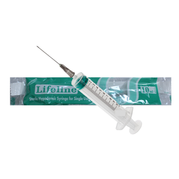 Lifeline Disposable Syringe - 10ml 21G 1 1/2"