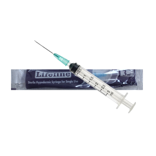 Lifeline Disposable Syringe - 3ml 23G 1"